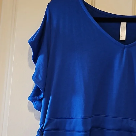 Lane Bryant Cacique Royal Blue Swim Cover-up in size 22/24 - Picture 5 of 10